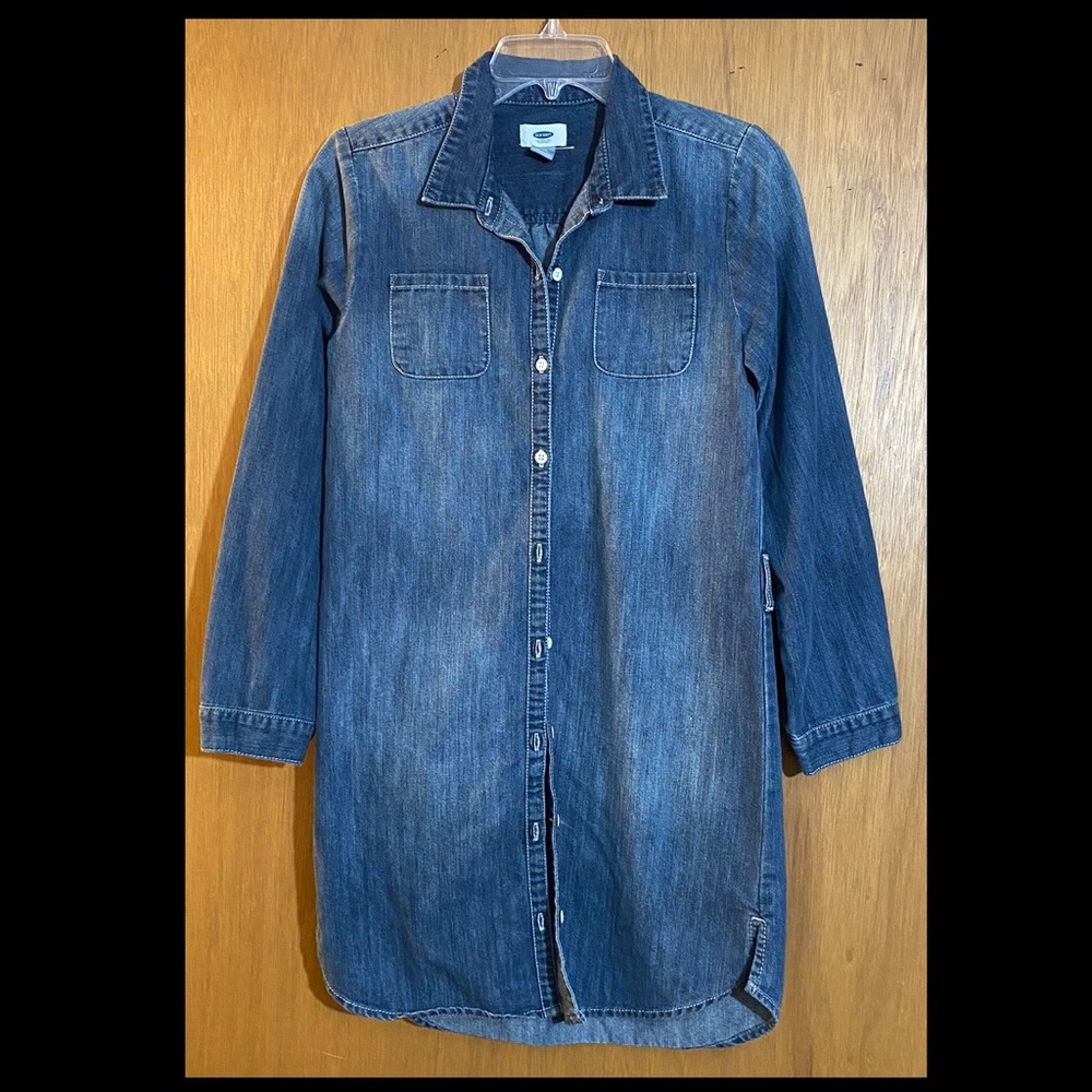 Old Navy Denim Button Up Tunic